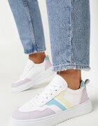  Adidași Alb-Violet Cu șireturi Sub gleznă Cu inserții colorate Emerla