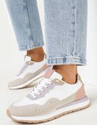  Adidași Alb-Violet pe Talpă de Spumă Dejana