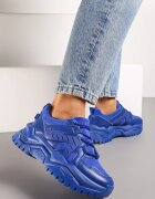  Adidași Albastre cu Talpă Groasă cu Inserții Naindia