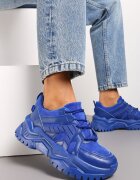  Adidași Albastre cu Talpă Groasă cu Inserții Naindia
