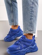 Adidași Albastre cu Talpă Groasă cu Inserții Naindia
