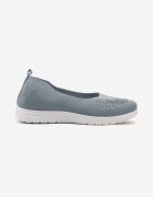  Adidași Albastre Slip-on cu Talpă Plată decorate cu Strasuri Faux Foviana