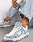  Adidași Albaștri-Albi cu inserții din denim Asailla