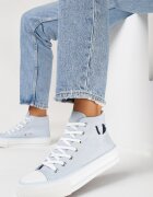  Adidași Albastru deschis până la gleznă cu broderie delicată Eliriva