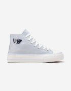  Adidași Albastru deschis până la gleznă cu broderie delicată Eliriva