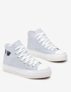  Adidași Albastru deschis până la gleznă cu broderie delicată Eliriva