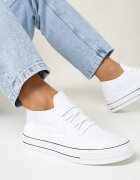  Adidași Albi cu Carâmb Elastic cu Perforații Ellivia