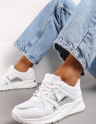 Adidași Albi cu inserții metalice și din plasă Dalathe
