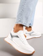  Adidași Albi cu Parte Superioară Elastică Vespiera