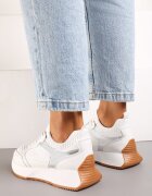  Adidași Albi cu Parte Superioară Elastică Vespiera