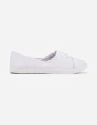  Adidași Albi cu profil jos și șireturi decorative Maelisa