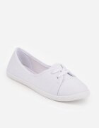  Adidași Albi cu profil jos și șireturi decorative Maelisa