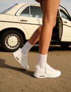  Adidași Albi cu talpă groasă cu benzi embosate Justinalin