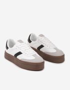  Adidași Albi cu Talpă Groasă cu Inserții Decorative Irithine