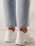  Adidași Albi cu Talpă Groasă Decorați cu Inserție Transparentă Riosanna