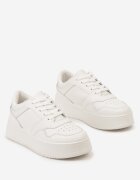  Adidași Albi cu Talpă Groasă sub Glezna Kiwiana