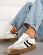  Adidași Albi în stil Tenisi Clasici pe Platformă în Relief Lisanelia