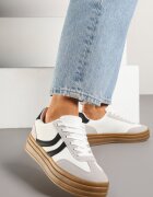  Adidași Albi în stil Tenisi Clasici pe Platformă în Relief Lisanelia