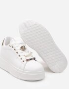  Adidași Albi pe Talpă Groasă cu Ornamente la Șireturi Ellajoy