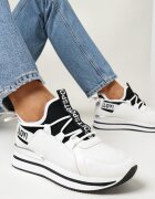  Adidași Albi sub gleznă cu platformă Loyalin