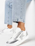  Adidași Argintii cu Stea Sclipitoare Tileva