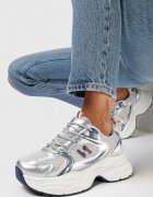  Adidași Argintii cu Talpă Groasă cu Aplicație Aigner