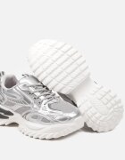 Adidași Argintii pe Talpă Groasă Embosată cu Model Geometric Deoliriel