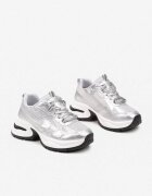  Adidași Argintii Streetwear cu Talpă Groasă Decorați cu Sclipici Felanwea