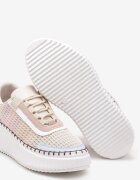  Adidași Bej-Albastru până la gleznă cu platformă cu șireturi Fropia