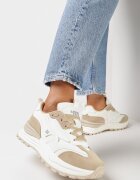  Adidași Bej Cu șireturi cu Inserții Decorative și Număr Nelocca
