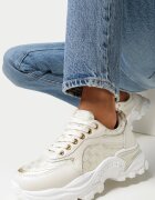  Adidași Bej cu Talpă Groasă cu Fir Metalic Adeteia