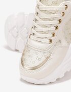  Adidași Bej cu Talpă Groasă cu Fir Metalic Adeteia