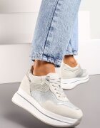  Adidași Bej cu Talpă Groasă cu Zirconii Decorative Alista