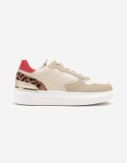  Adidași bej decorați cu inserții metalice și imprimeu leopard Delarila