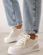 Adidași bej în stil teniși cu talpă groasă Danimira