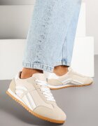  Adidași bej în stilul tenișilor iconici cu cusături decorative Vellexia