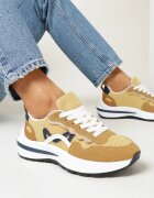 Adidași Bej închis Cu șireturi cu talpă groasă cu cusături Hanoa