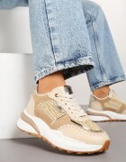  Adidași Bej închis pe talpă groasă decorate cu împletitură Ninidala