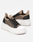  Adidași bej-negru cu platformă cu model geometric Lallana