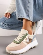  Adidași Bej-Roz cu Platformă de Spumă și Inimioară Timava