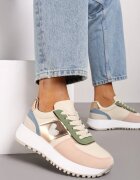  Adidași Bej-Roz cu Platformă de Spumă și Inimioară Timava