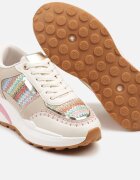  Adidași Bej-Roz cu Talpă Groasă Decorați cu Împletitură Ninidala