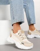  Adidași Bej Streetwear cu talpă groasă cu imprimeuri Goniswen