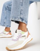  Adidași Bej-Violet pe talpă plată cu detalii decorative Aizra