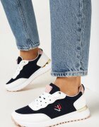  Adidași bleumarin cu inserții metalice și broderie fină
