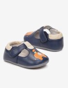  Adidași Bleumarin Din Piele cu Talpă Plată cu Scai și Model Corgei