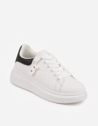  Adidași Clasici Alb-Negru cu Aplicație Decorativă Tenevia