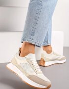  Adidași fără șireturi Bej pe Platformă cu Față Elastică Stratis
