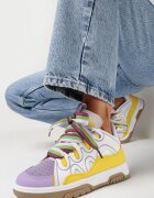  Adidași Galben-Mov cu șireturi decorative și sclipici Nevesa