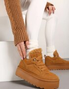  Adidași Maro stil ghete de zăpadă cu blană pe platformă Mavione